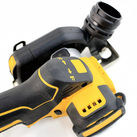 Industrial Workhorse Cordless Angle Grinder With 20000 Rpm Motor Quick Disc Swap And Ergonomic Grip To Smash Through Heavy Cutting Sanding And Dang Smooth Polishing close-up of controls and ergonomic grip