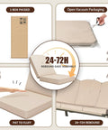 Step-by-step unpacking and assembling of Three Piece Outdoor Porch Swing Cushions Set for 3 Seater Replacement Cushions with 25D Foam Khaki 61.5x39x3in.