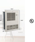 High Capacity Wall Heater With Built In Adjustable Thermostat 1500W 120 240V White Energy Saving Powerhouse mounted on wall