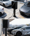 Top Shelf Heavy Duty EV Charger Lock Box Built Tough With Rock Solid Key Code Security And All Weather Resistant Shell for parking lot.