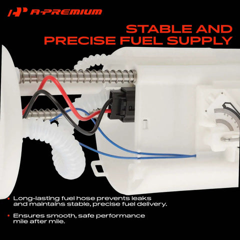 Heavy Duty High Flow Electric Fuel Pump Module Assembly With Pressure Sensor For Saturn L100 L200 L300 LW200 showing connectors and fuel hoses.