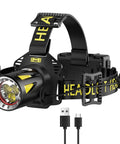 Rechargeable Headlamp With Red And White Light 800 Lumens From High Output Pro LED Chip Hands Free Camping Gear For All Night Hikes And Work