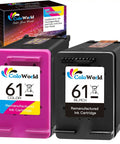 HP 61 Ink Cartridges Combo Pack Black And Tri Color For Envy 4500 4502 DeskJet 2512 1512 2542 2544 2540 3000 3052a OfficeJet 4630 Printers High Yield For Crisp, Vivid Prints And Easy Replacement