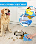 Blue microfiber cleaning cloths, 11 x 9 inches, 100-pack for home, kitchen, car use