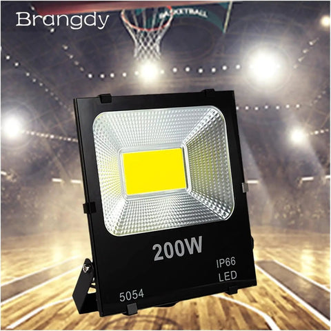 JUDYSSY Security Lights Outdoor Flood Light Led Wall Lamp Floodlight Exterior, White 6000 K,30W, 200W floodlight in action.