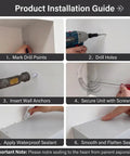 Badass Heavy Duty Universal EV Charger Cover Wall Mount Weatherproof Shield installation guide showing step-by-step process.