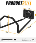 Badass Heavy Duty Garage Storage Hooks, Rock Solid Wall Mount Tool Organizer Rack With Dual Arm Design and Non Slip Rubber Sleeves dimensions and installation parts.