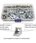 Top Shelf M6 Hardware Bundle Including Screws Slick Slide T Nuts And Flat Washers In Premium Stainless Steel for assembly.