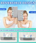 Premium Cooling Cube Pillow For Side Sleepers With Neck Pain Relief Adaptive Memory Foam adjustable support showing reversible design.