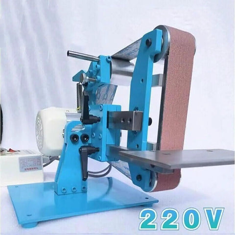 Workhorse 1100W Brushless Belt Sander Built Like A Tank For Wood Metal Grinding Sanding Polishing With Variable Speed Bidirectional Handle Smash Through Projects Now - blue sander with large abrasive belt.