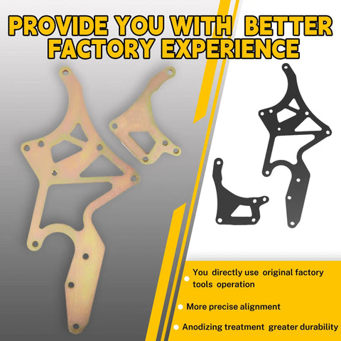 LS Swap Hero Bracket Kit Delivers a Slick Serpentine System With Rad 180 Degree Alternator Rotation for LS1 LS2 LS3 LS6 LS7 engines, shown in black and gold finish.