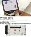 Top Shelf Rock Solid External Gpu Dock With Jhl7440 Chipset showing sleek metal design, showcasing PCIe slots for easy graphics card installation.