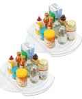 Rectangular Lazy Susan Organizer For Large Refrigerator With 360 Degree Turntable 16.54 Inch Rotation Shelf holding condiments