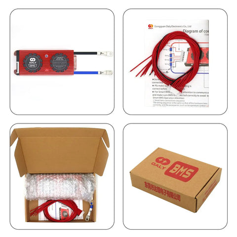 Heavy Duty 72 Volt Lithium Ion Battery Management System Delivers 300 Amp Output, cooling fan, wires, and packaging.