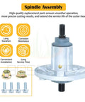 Solid As A Rock Heavy Duty GY21099 Spindle Assembly 3 Pack for John Deere 54 Inch Mower Decks with double sealed bearings.