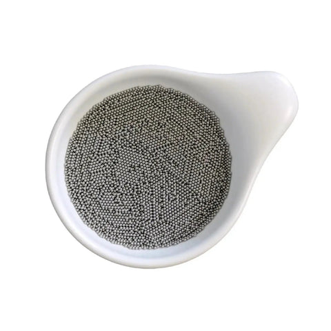 Top Notch Slick Polished 304 Stainless Steel Ball Bearings in a bowl, showcasing miniature mechanical assembly components.