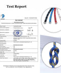 Test report for Heavy Duty 3/4 By 50 Foot Double Braided Polyester Arborist Rigging Rope Built Like A Tank For Tree Climbing Rigging And Yard Hauling Delivers Zero Stretch.