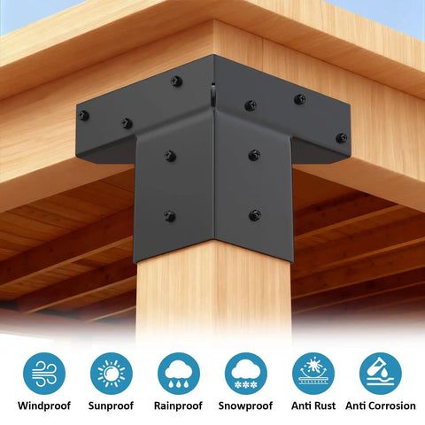 Heavy Duty 4x4 Elevator Deer Stand Brackets 4 Pack Angled Platform Supports For Deer Stands Hunting Blinds Tree Houses Shooting Shacks Outdoor Decks Built Tough Steel Construction