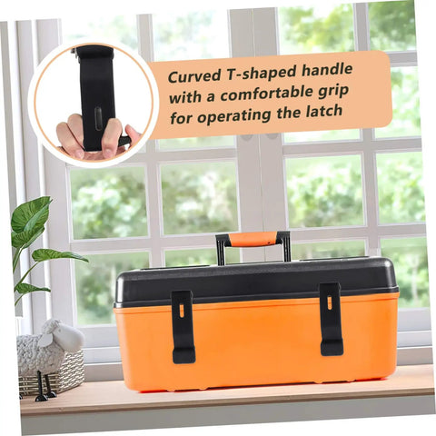 Toolbox with Flexible Draw Latch Rubber Lock Kit for Electrical Cabinets and Mechanical Storage, T-shaped handle detail