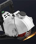 Heavy Workhorse Wall Groover With Onboard Dust Catcher Makes Quick Work Of Concrete Brick Stone Surfaces Delivering Clean Smooth Cuts For Fast Renovations showing blade and motor detail.