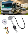 Dead Nuts Accurate Fuel Level Sender Gauge Kit High Resolution Stainless Steel 7Inch White Dial for RV and truck use.