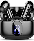 Dope Wireless Earbuds With Bluetooth 5.4, Deep Bass Stereo Sound, Noise Cancelling Mic, LED Charge Display in case