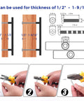 Installation guide for 30 Pack Matte Black Cabinet Handles And Dresser Pulls 8 13/16 Inch Length With 6 1/4 Inch Center To Center Holes