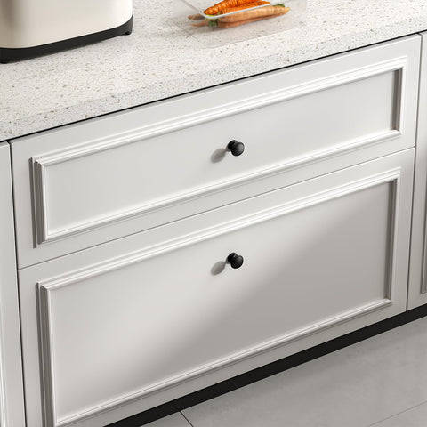 Kitchen cabinet with 25 Pack Matte Black Round Cabinet Knobs With I Shape Design For Kitchen Cabinets And Dressers Zinc Alloy Hardware