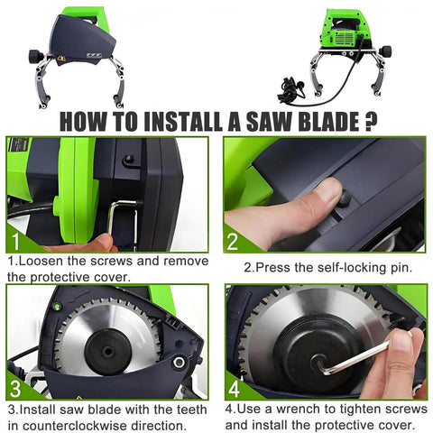 How to install a saw blade on Dual-Model Automatic Pipe Cutting Machine With Two Saw Blades For 15-400mm Pipes.
