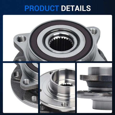 Top Shelf Front Wheel Hub And Bearing Assembly With Abs System Built Tough For Dodge Dart And Chrysler 200 Fits Front Axle Replaces 513348 Br930881 close-up view showing ABS feature and metal finish