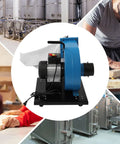 Heavy Duty 1Hp Dust Collector With 550Cfm Airflow And 14Point8 Gallon Bag shown from the side with motor and filter bag.
