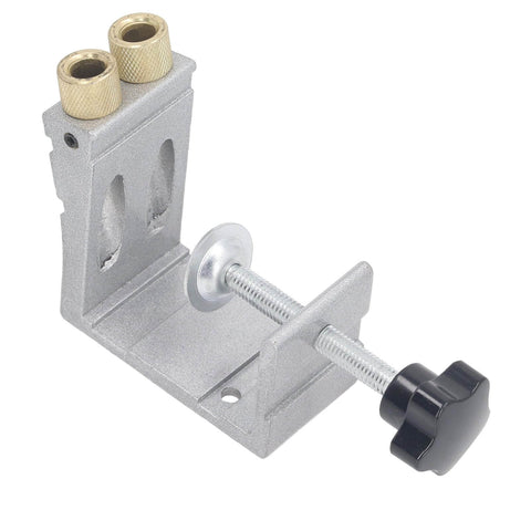 Adjustable Pocket Hole Jig Kit With Inclined Punch Locator featuring durable aluminum alloy drilling guide.
