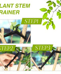 100 Pack Black Fruit Tree Limb Spreaders For Strong Branch Spreading And Crotch Angles Plastic Bonsai Trunk And Stem Trainer Tools For Potted Trees And Small Orchard Plants shown in use on tree