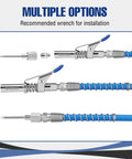 Beefed Up Quick Release Grease Gun Coupler Set With 2 Couplers 2 Grease Needles And 2 12 Inch Hoses 10000 PSI Locking Seal For Zerk 1 Eighth NPT Fittings Heavy Duty