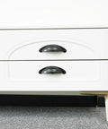 10 Pack 3 Inch Matte Black Cabinet Cup Pulls Solid Zinc Alloy Build Kitchen Drawer Handles on white drawer fronts