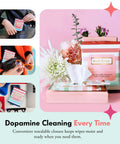 Tech And Lens Wipes For Eyeglasses Screens And Phones On The Go Streak Free Lint Free Pre Moistened Multi Surface Cleaner Non Scratching Grab And Go Pack Of 90 Wipes In A 6 Pack For Daily Cleanup with floral decor.