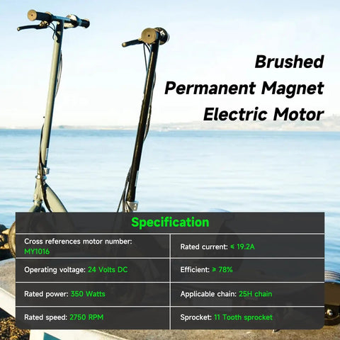 24V Electric Motor Replacement For E300 E300S E325 Scooters And MX350 MX400 Dirt Rocket Bikes with specifications