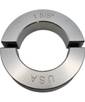 Two Pack Split Shaft Collar Clamp Set Built To Last Heavy Duty 2.625 Inch Outside Diameter Aluminum With 1.625 Inch Bore 0.688 Inch Thick Two Piece Design Includes Screws Made In USA, split aluminum collar
