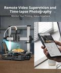 Live Wireless 3D Printer Camera With Real Time Remote View And Smart Jam Detection For Zero Drama Tracking Anywhere Via Phone App setup, showcasing remote monitoring.