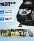 2K 360 Degree Solar Wireless Outdoor Security Camera With Color Night Vision, Motion Detection, SD and Cloud Storage options