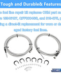 No Sweat Flexible Stainless Steel Braided Fuel Line Quick Fix Kit For Chevrolet Silverado 1500 and GMC Sierra 1500, 2004-2007.