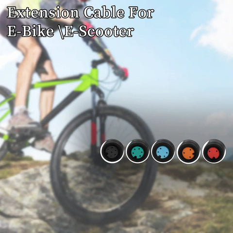 Waterproof Ebike Extension Cable 2Pin 3Pin 4Pin 5Pin 6Pin 120cm Length With Male And Female Connectors, bike background