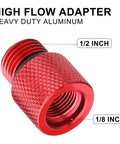 Close-up of a 1/8 inch high flow adapter from the One Eighth Inch Rubber Tip Set For Air Blow Gun with detailed texture view.