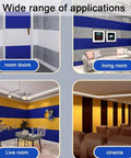 Slick Light Grey High Density Acoustic Foam Panels 3cm Sound Absorbing Wall Tiles for living room, cinema, and room doors.