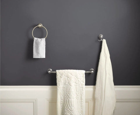 Weymouth Double Robe Hook In Chrome Finish For Bath And Kitchen Versatile Towel Hanger mirror-like shine, white towels hanging