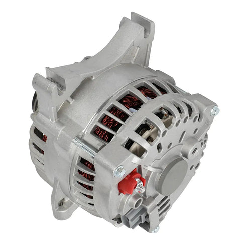 Badass Heavy Duty Alternator Swap For 2005 Through 2008 Ford Mustang 4.6L featuring 135 Amp Draw and 12 Volt bolt-on design from a side angle.