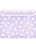 Smooth Folding Storage Bin With Grippy Handles And Snug Velcro Cover Collapsible Oxford Fabric Tote For Closets And Dorm Rooms with ghost pattern