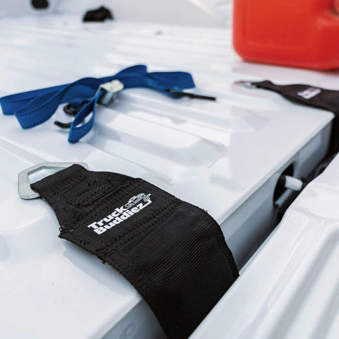 Two Pack Truck Bed Anchor Kit For Tailgate, Instantly Secure Your Ratchet Straps And Cargo With Rugged Polyester Webbing, No Tools Needed