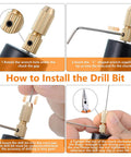 How to install drill bit for Kickass Rechargeable Electric Drill With Extended Battery Life And Precision Bits For Heavy Duty Diy Tasks And Quick Home Fixes Without Any Sweat Or Frequent Charging.