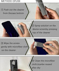 On The Go Screen Cleaning Kit With Spray And Microfiber Wipes For Car Displays, Phones, Tablets, Laptops, Computers and Eyewear instructions